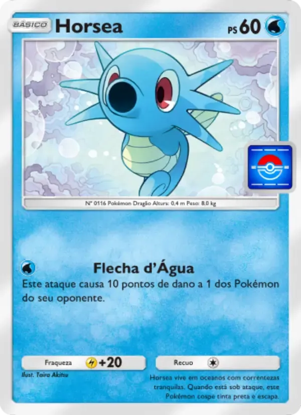 Horsea card in Portuguese