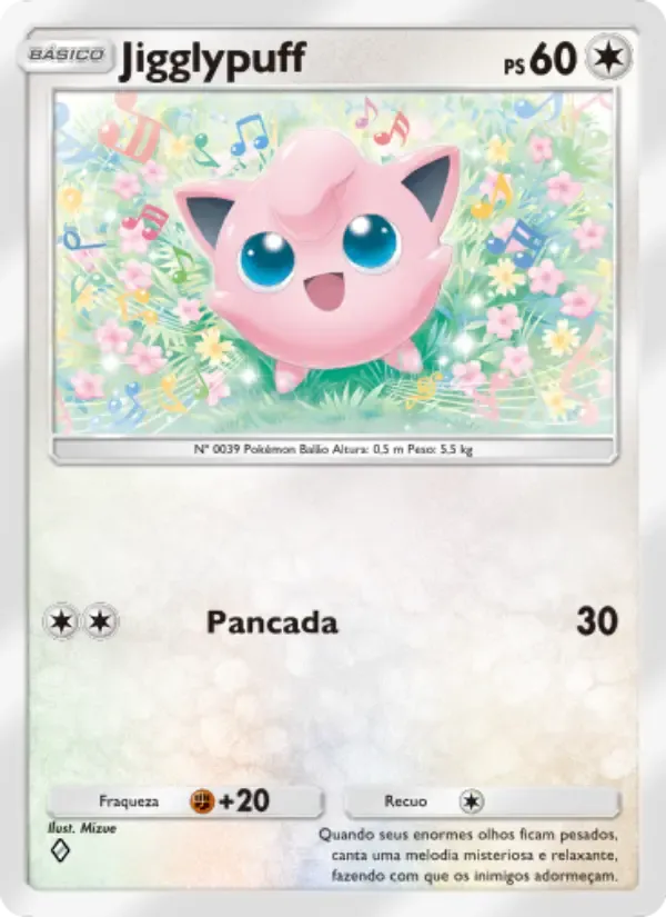 Jigglypuff card in Portuguese