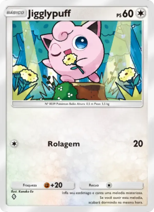 Jigglypuff card in Portuguese