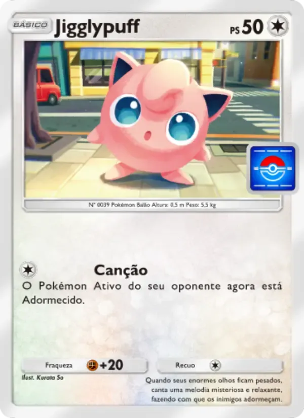 Jigglypuff card in Portuguese