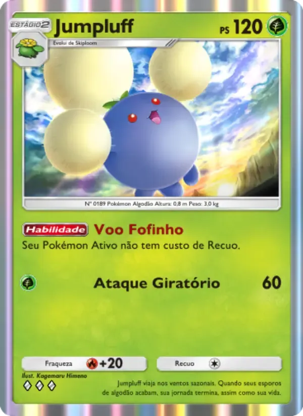 Jumpluff card in Portuguese