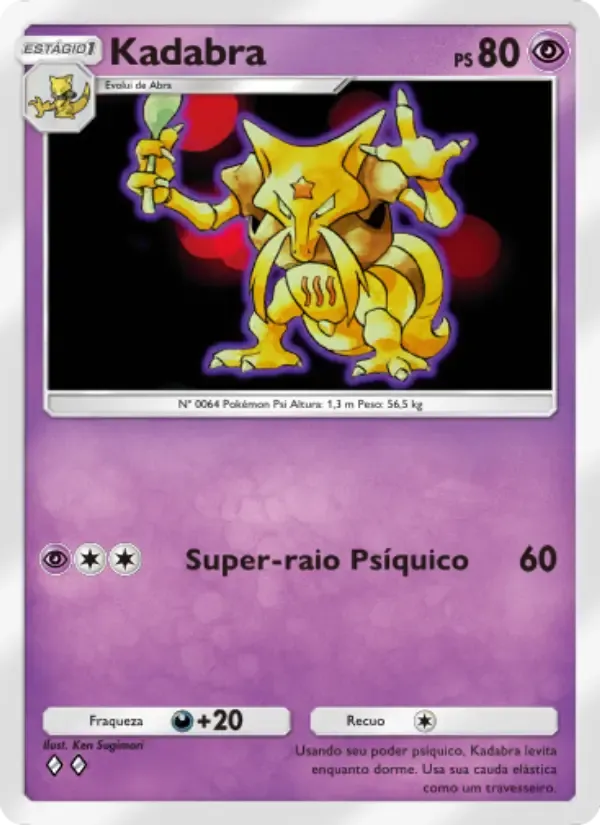 Kadabra card in Portuguese