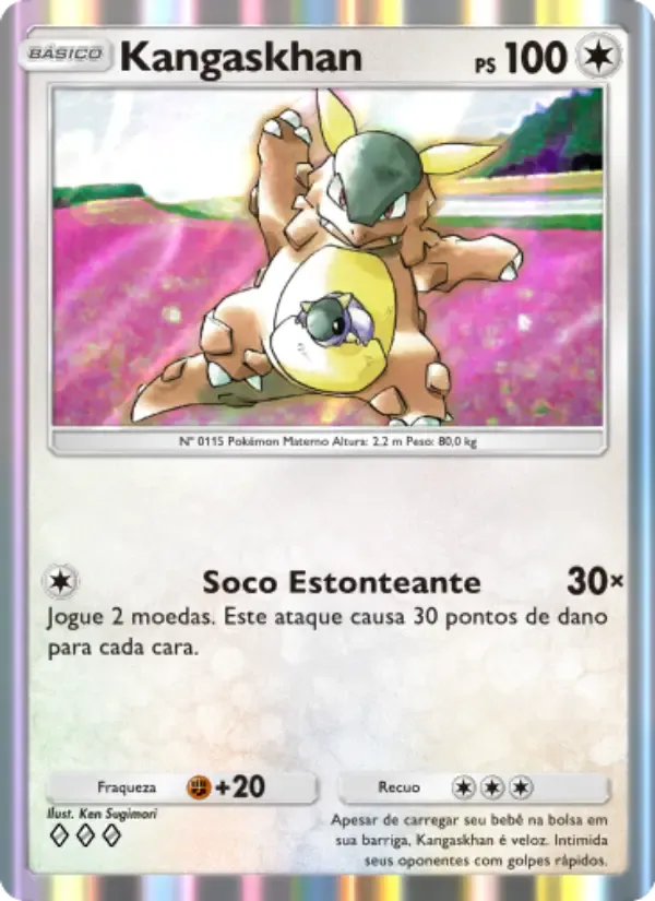 Kangaskhan card in Portuguese