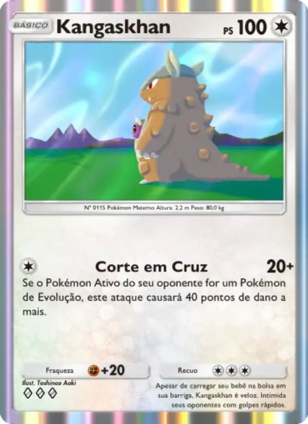 Kangaskhan card in Portuguese