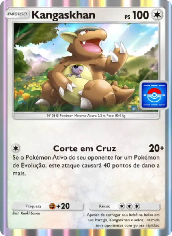 Kangaskhan card in Portuguese