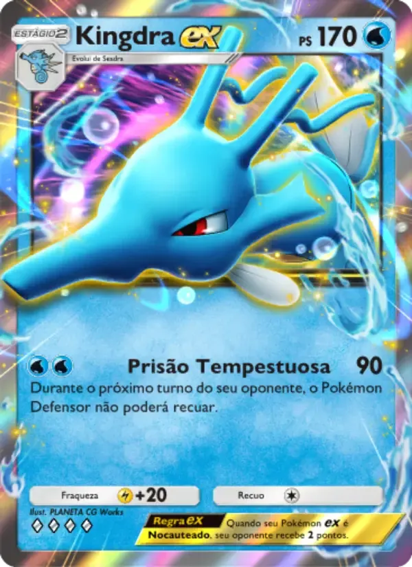 Kingdra ex card in Portuguese