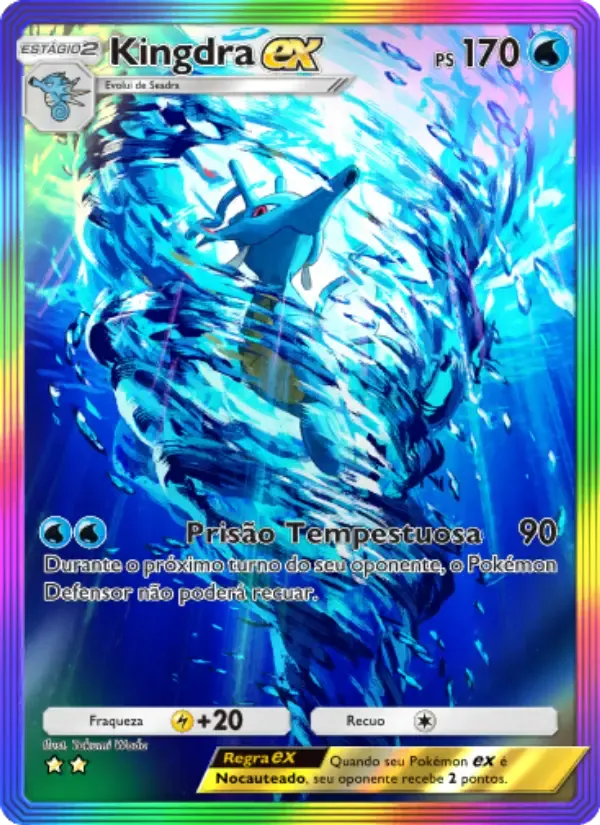 Kingdra ex card in Portuguese