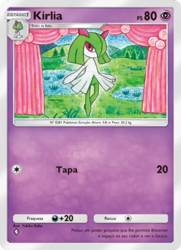 Kirlia card in Portuguese