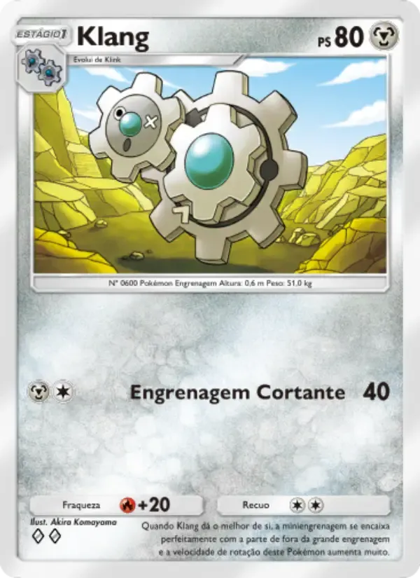 Klang card in Portuguese