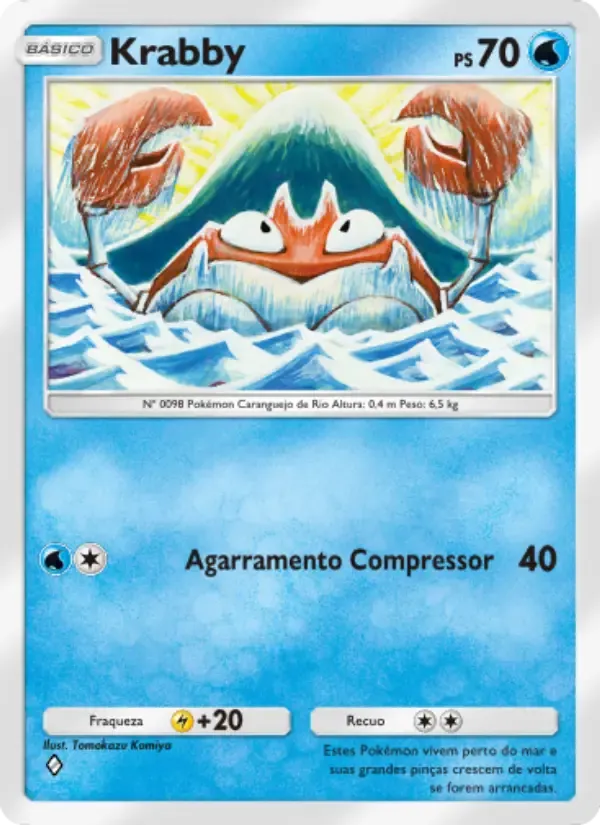 Krabby card in Portuguese