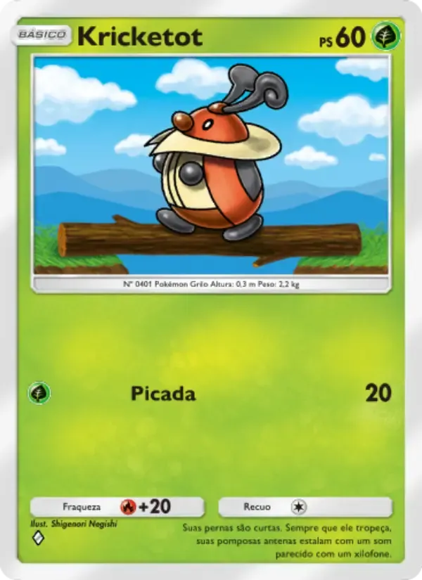 Kricketot card in Portuguese