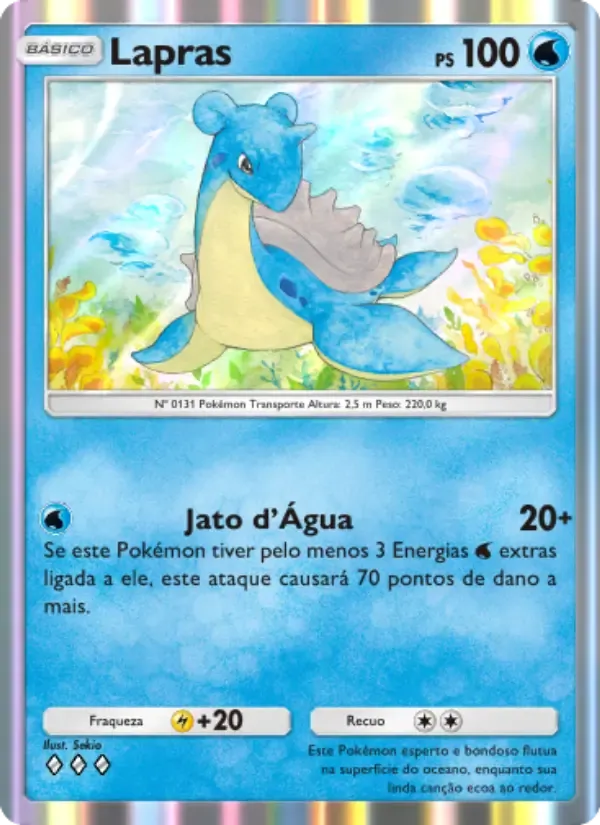 Lapras card in Portuguese