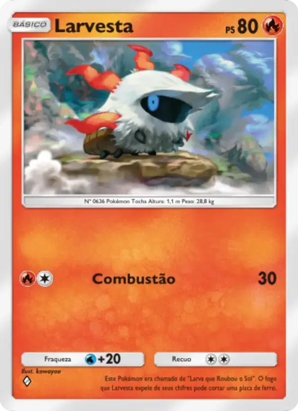 Larvesta card in Portuguese