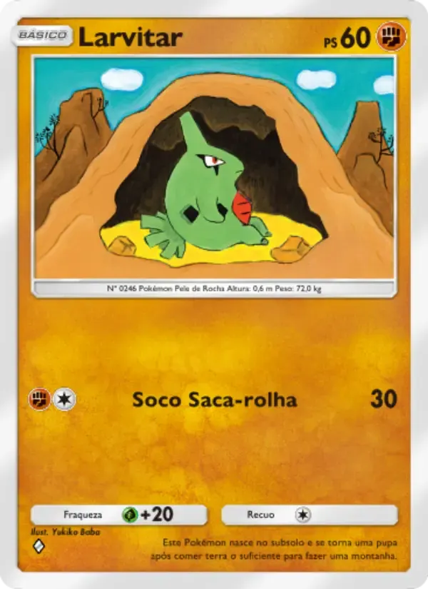 Larvitar card in Portuguese
