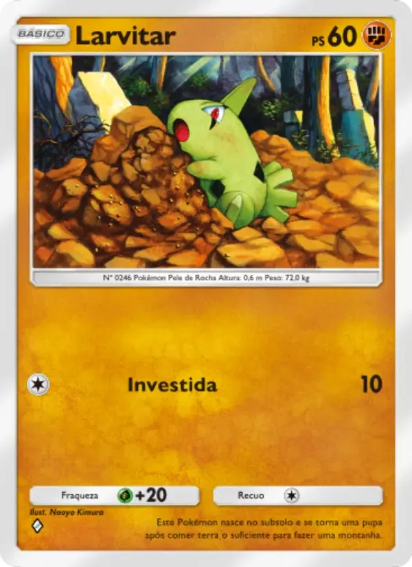 Larvitar card in Portuguese