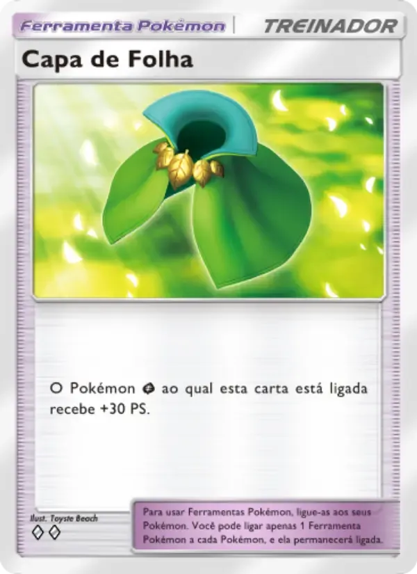 포르투갈어로 된 Leaf Cape 카드