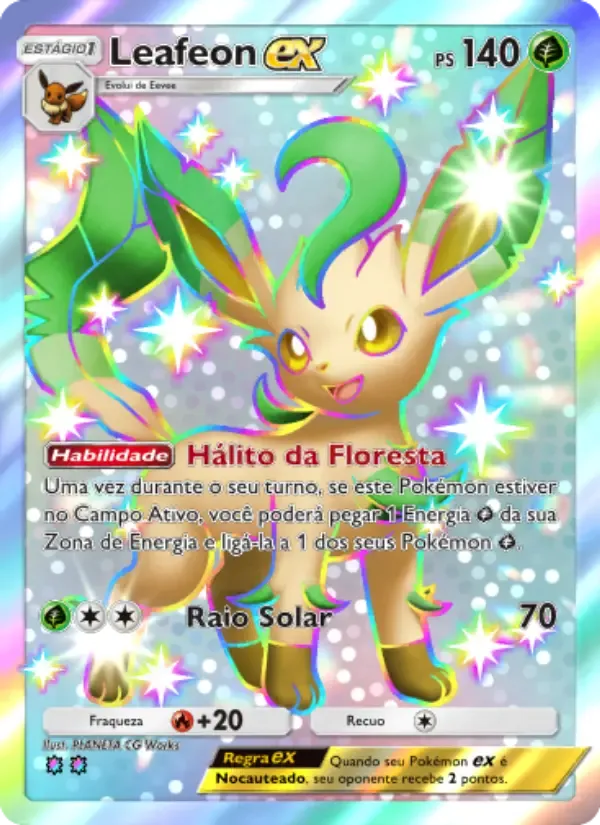 Leafeon ex card in Portuguese