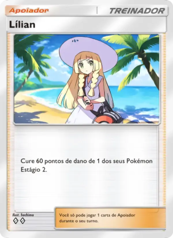 Lillie card in Portuguese