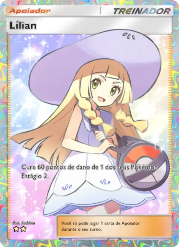 Lillie card in Portuguese