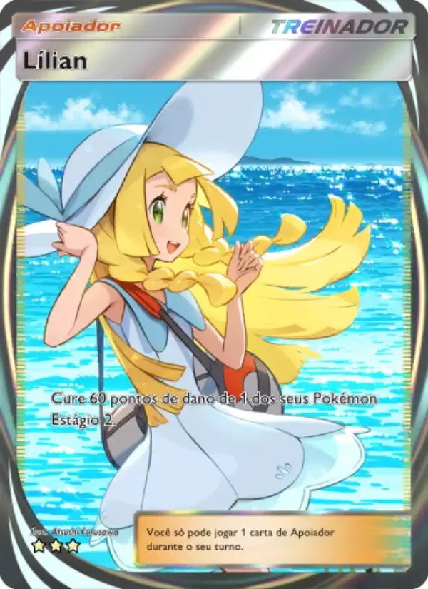 Lillie card in Portuguese