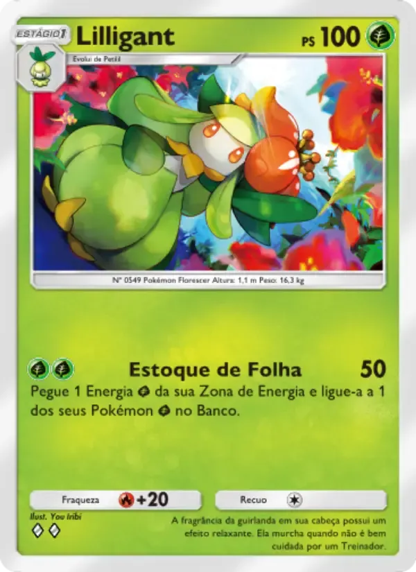 Lilligant card in Portuguese