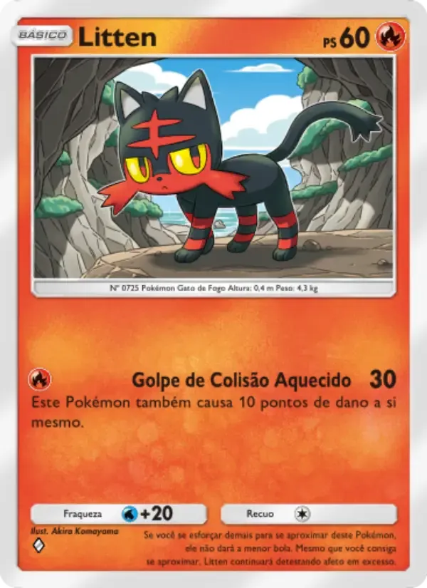 Litten card in Portuguese