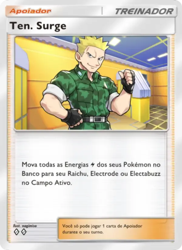 Lt. Surge card in Portuguese