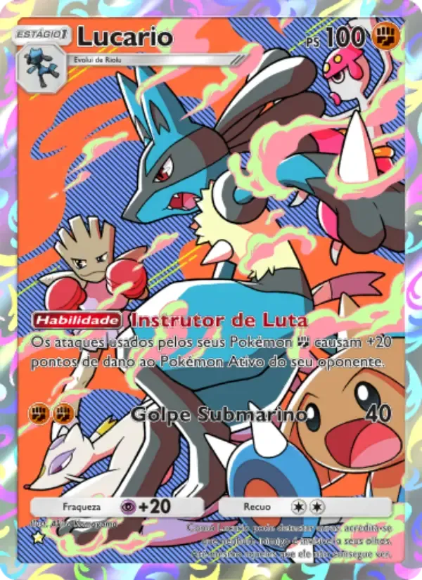 Lucario card in Portuguese