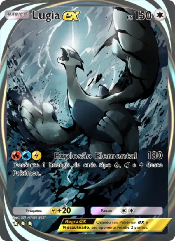 Lugia ex card in Portuguese