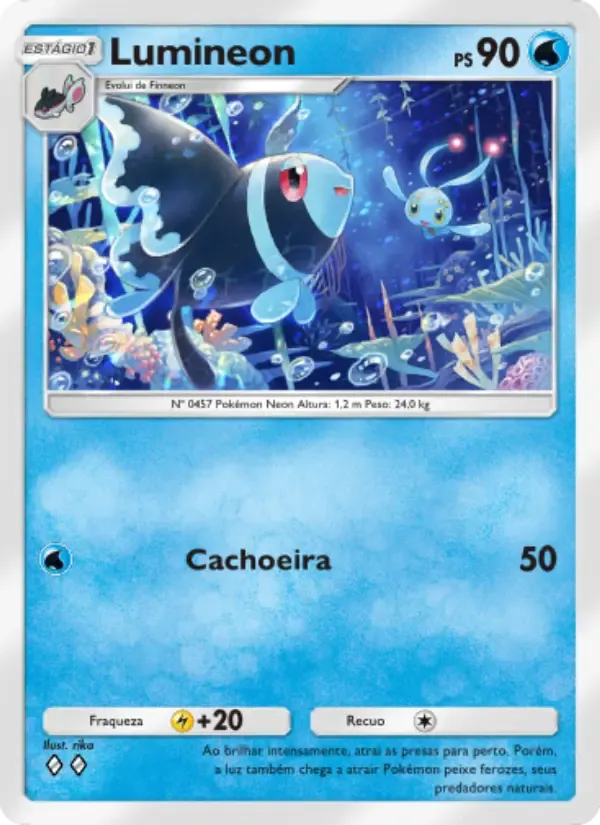 Lumineon card in Portuguese