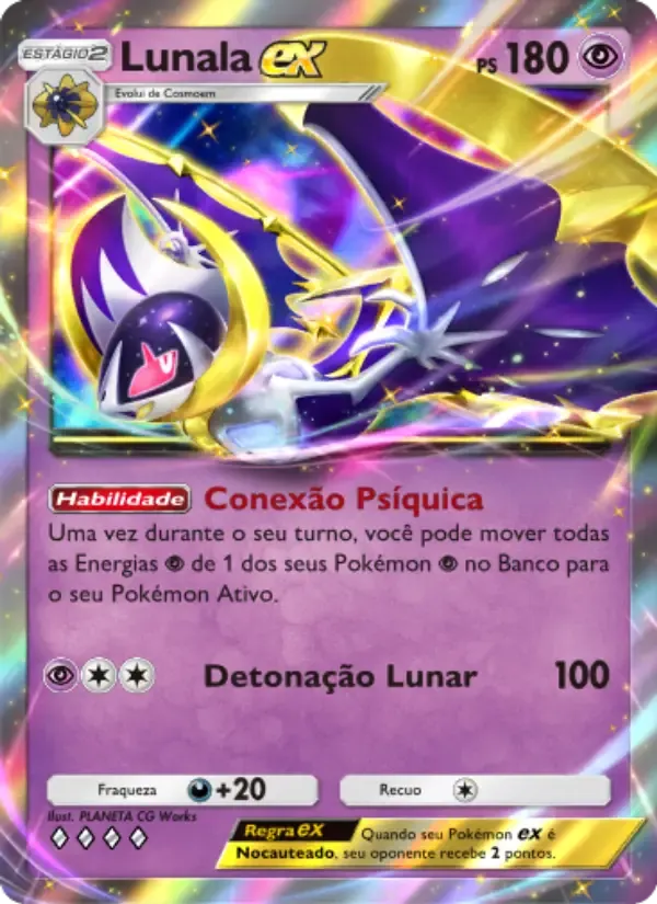 Lunala ex card in Portuguese
