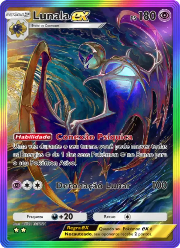 Lunala ex card in Portuguese