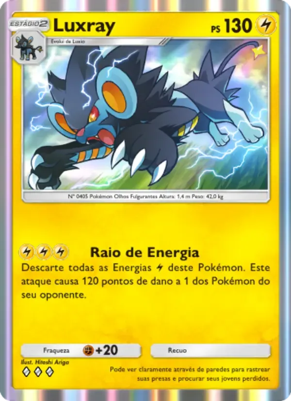 Luxray card in Portuguese