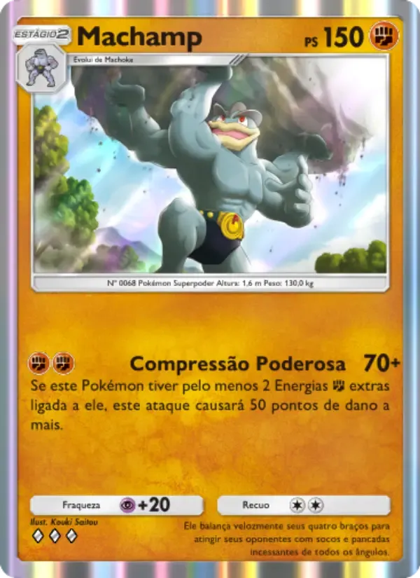 Machamp card in Portuguese