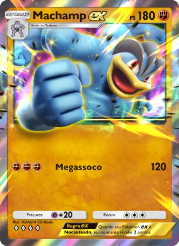 Machamp ex card in Portuguese