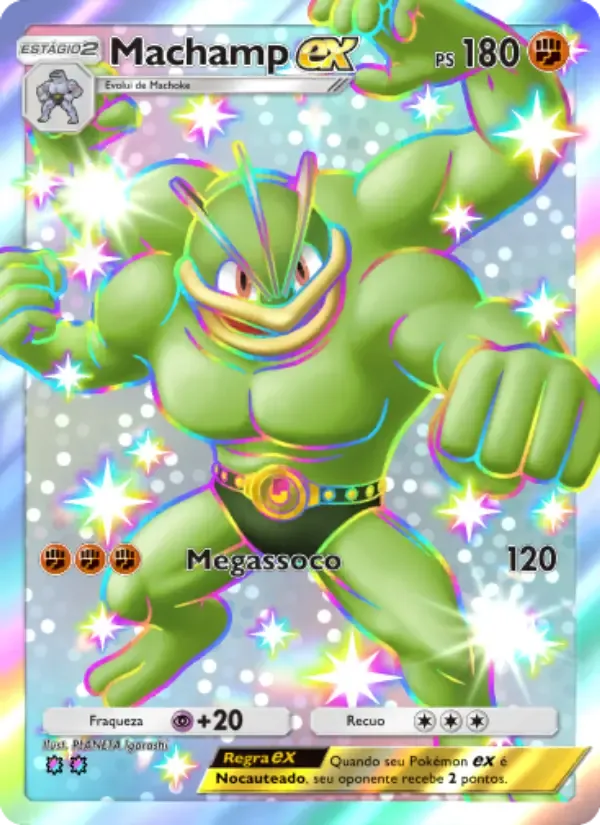 Machamp ex card in Portuguese