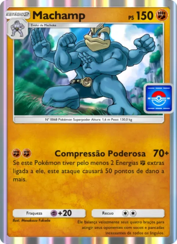 Machamp card in Portuguese