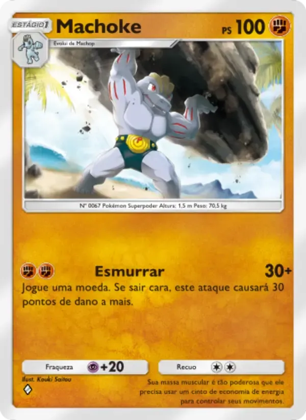 Machoke card in Portuguese