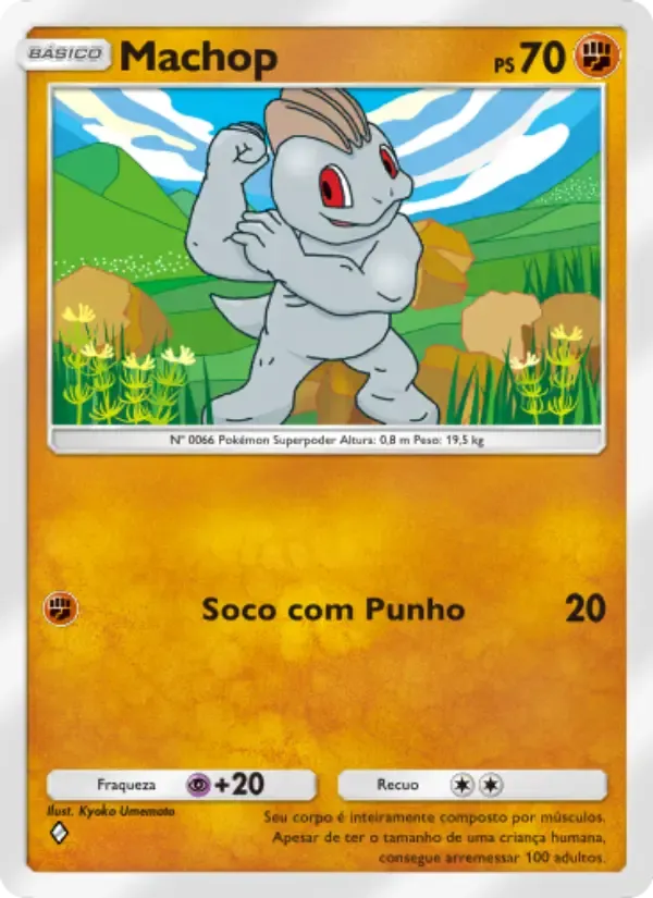 Machop card in Portuguese