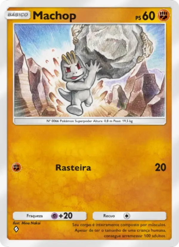 Machop card in Portuguese