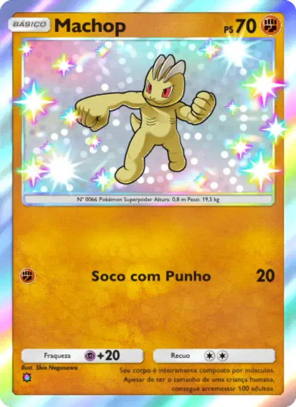 Machop card in Portuguese