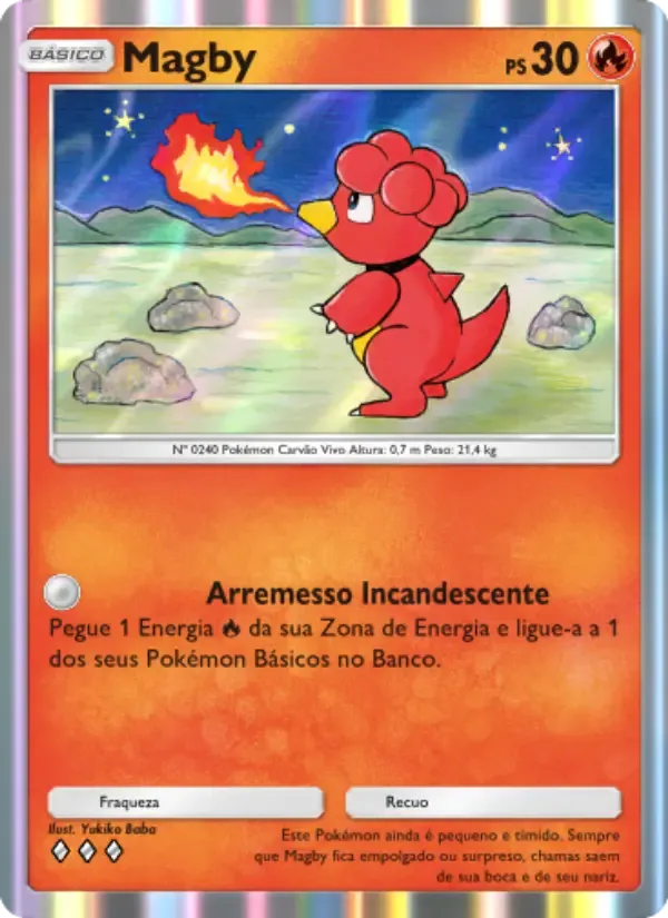 Magby card in Portuguese