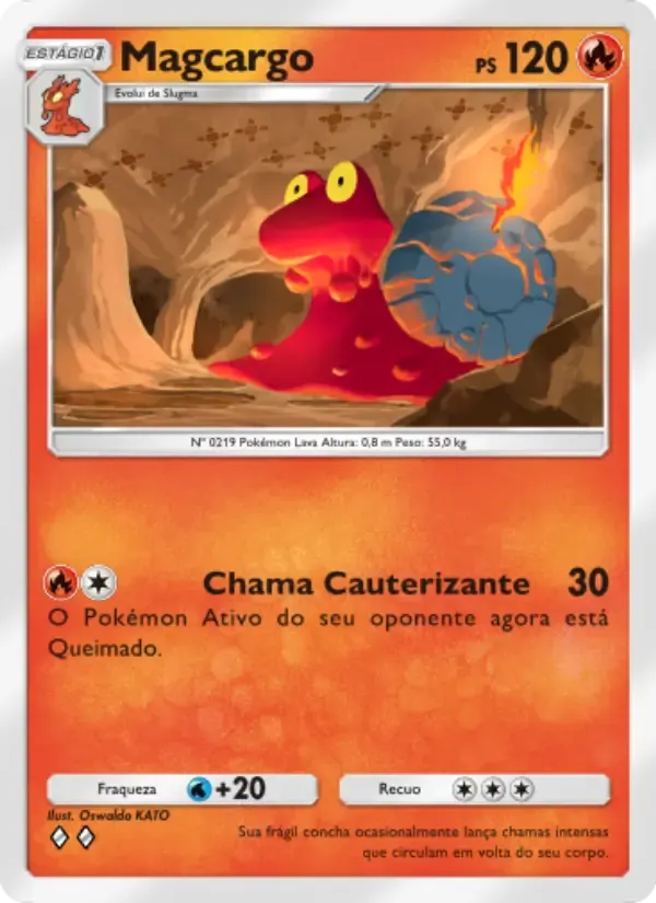 Magcargo card in Portuguese