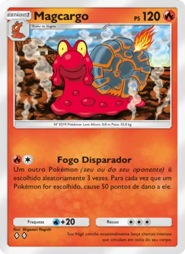 Magcargo card in Portuguese