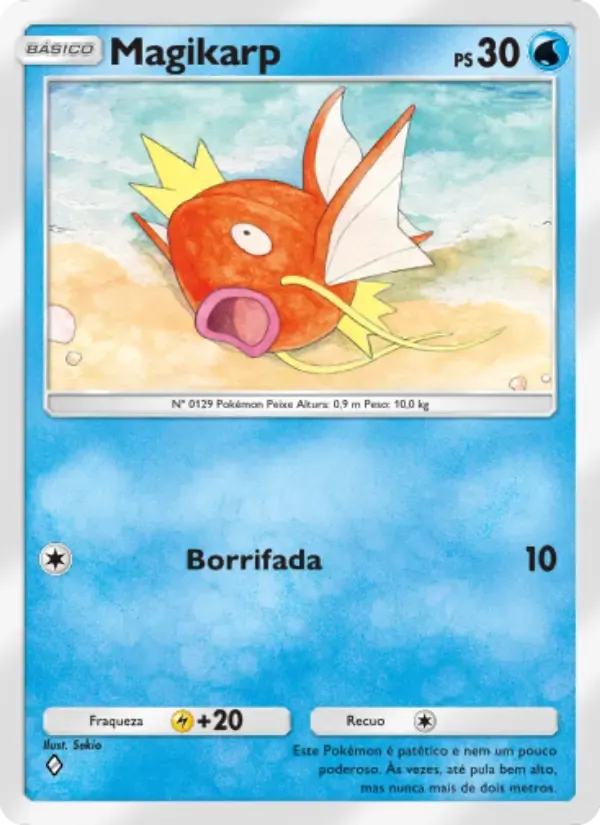 포르투갈어로 된 Magikarp 카드