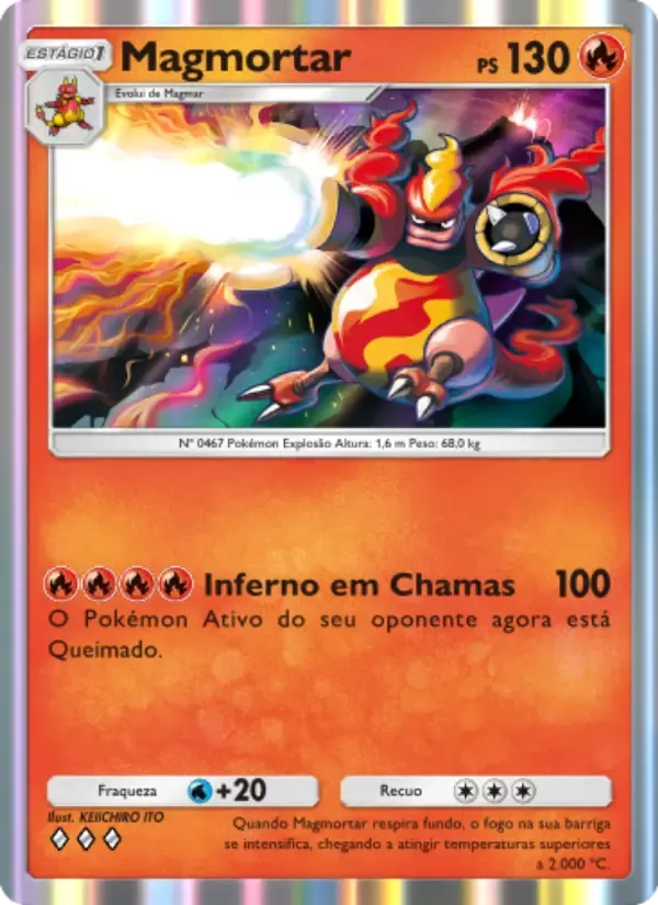 Magmortar card in Portuguese