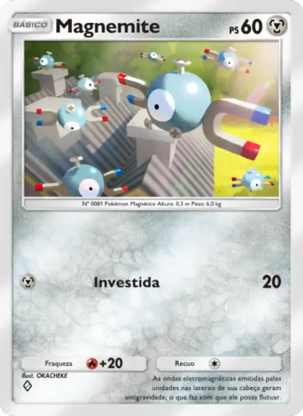 Magnemite card in Portuguese