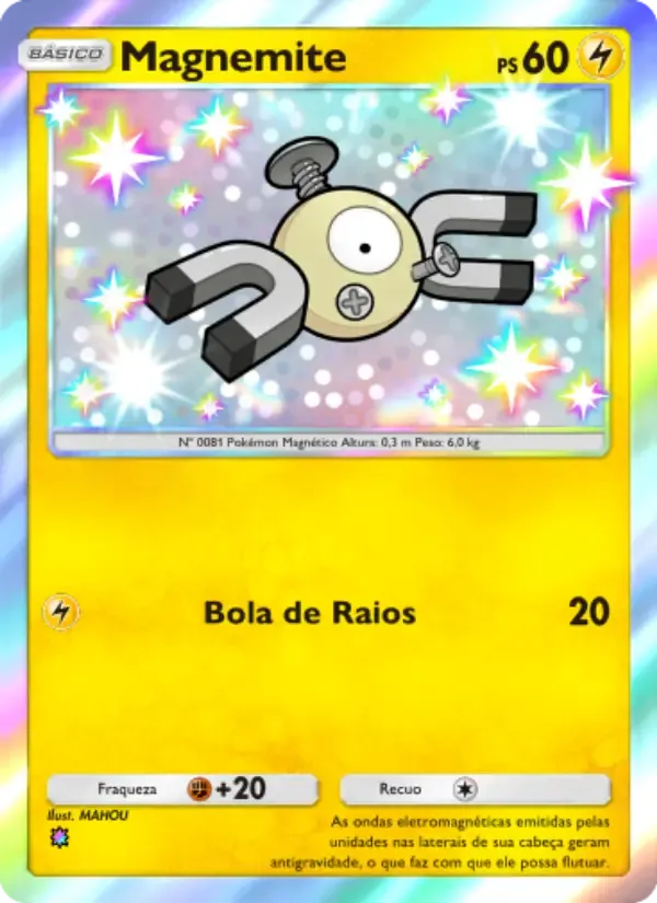 Magnemite card in Portuguese
