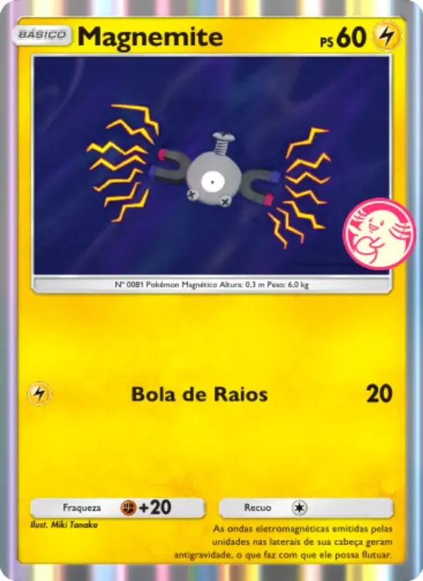 Magnemite card in Portuguese