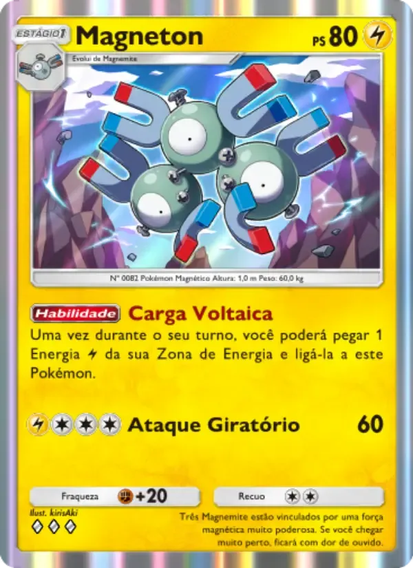 Magneton card in Portuguese
